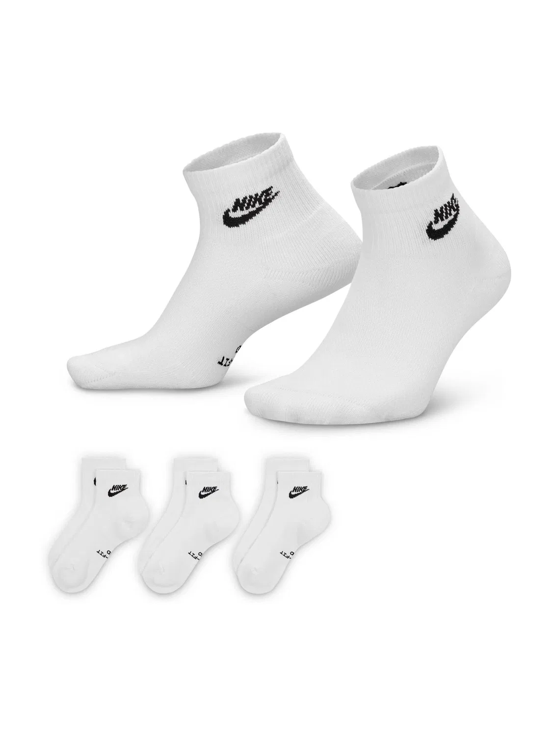 Носки Nike Everyday Crew, 3 пары, белый