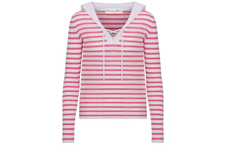 Свитер кашемировый женский мультиколор, DIOR, Pink White Multicolor