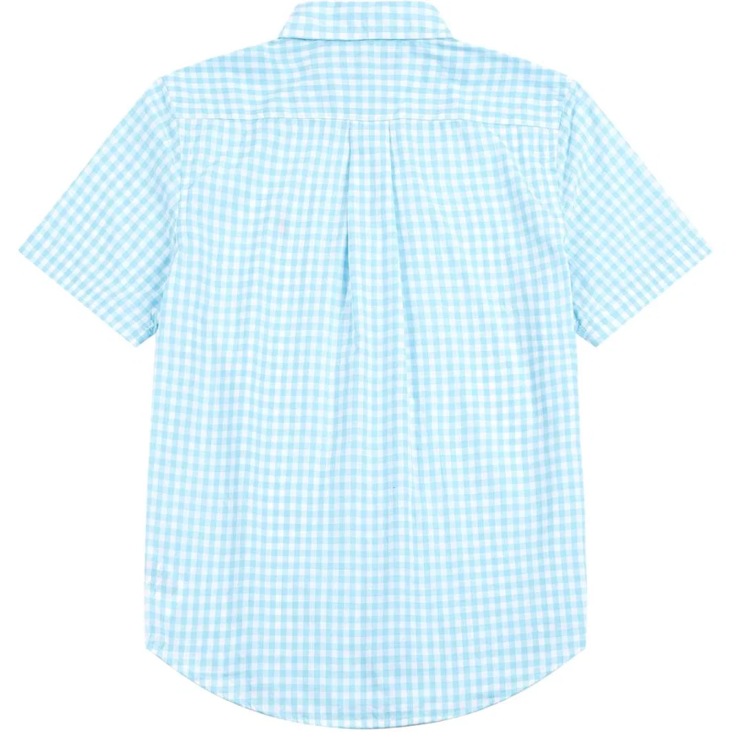 Детская рубашка с воротником Polo Ralph Lauren, Blue White Plaid — фото 3