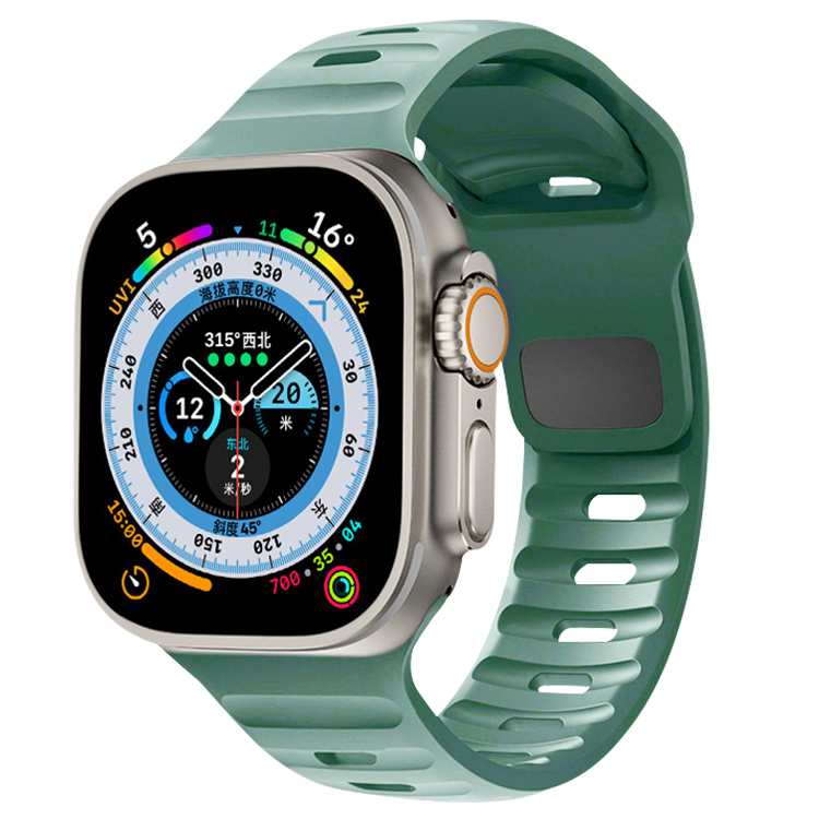 

Vobafe Часы Strap Apple Compatibility Silicone Material, Square buckle silicone-pine needle green