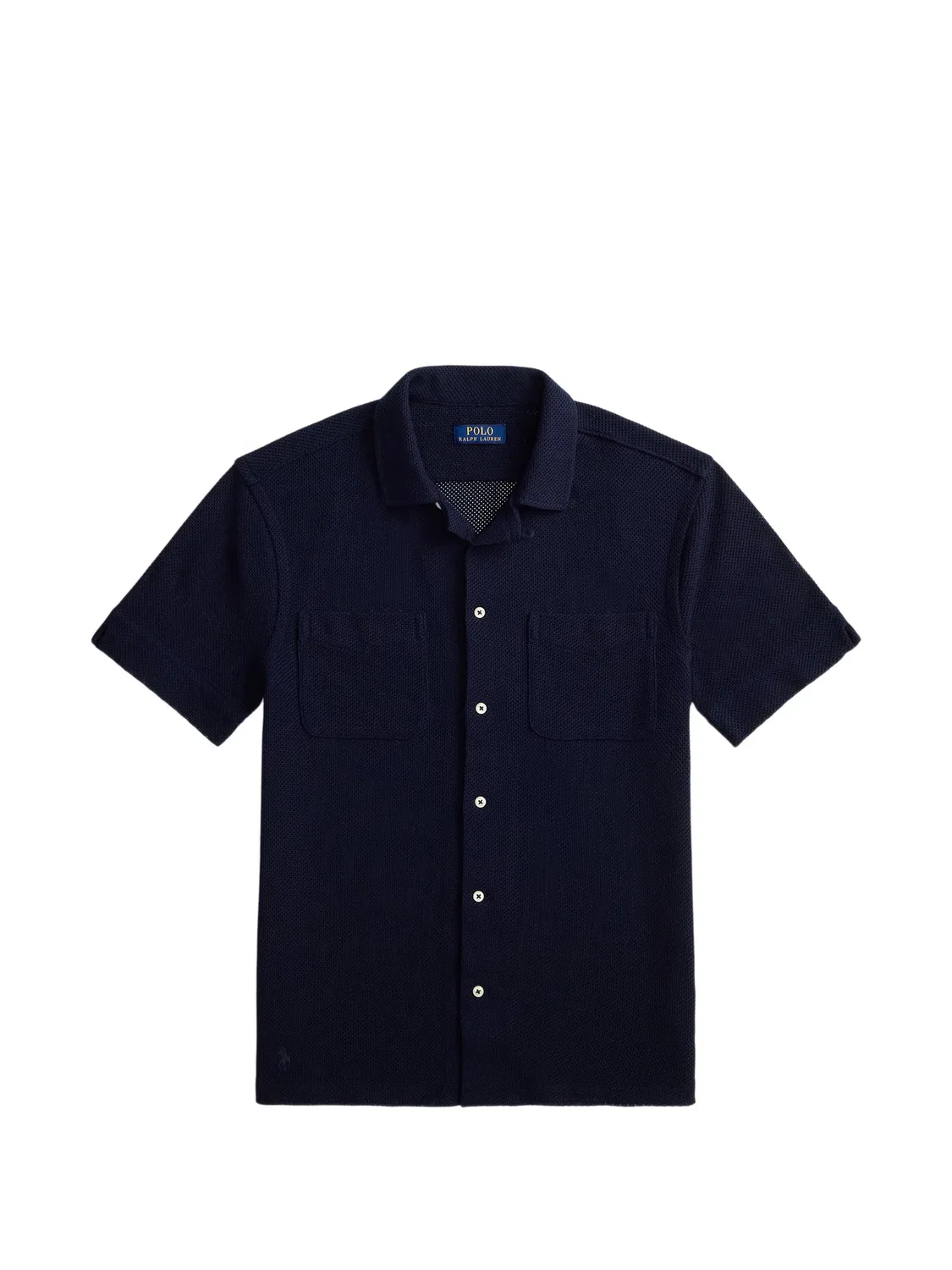 Сетчатая рубашка с накладным карманом Polo Ralph Lauren, синий