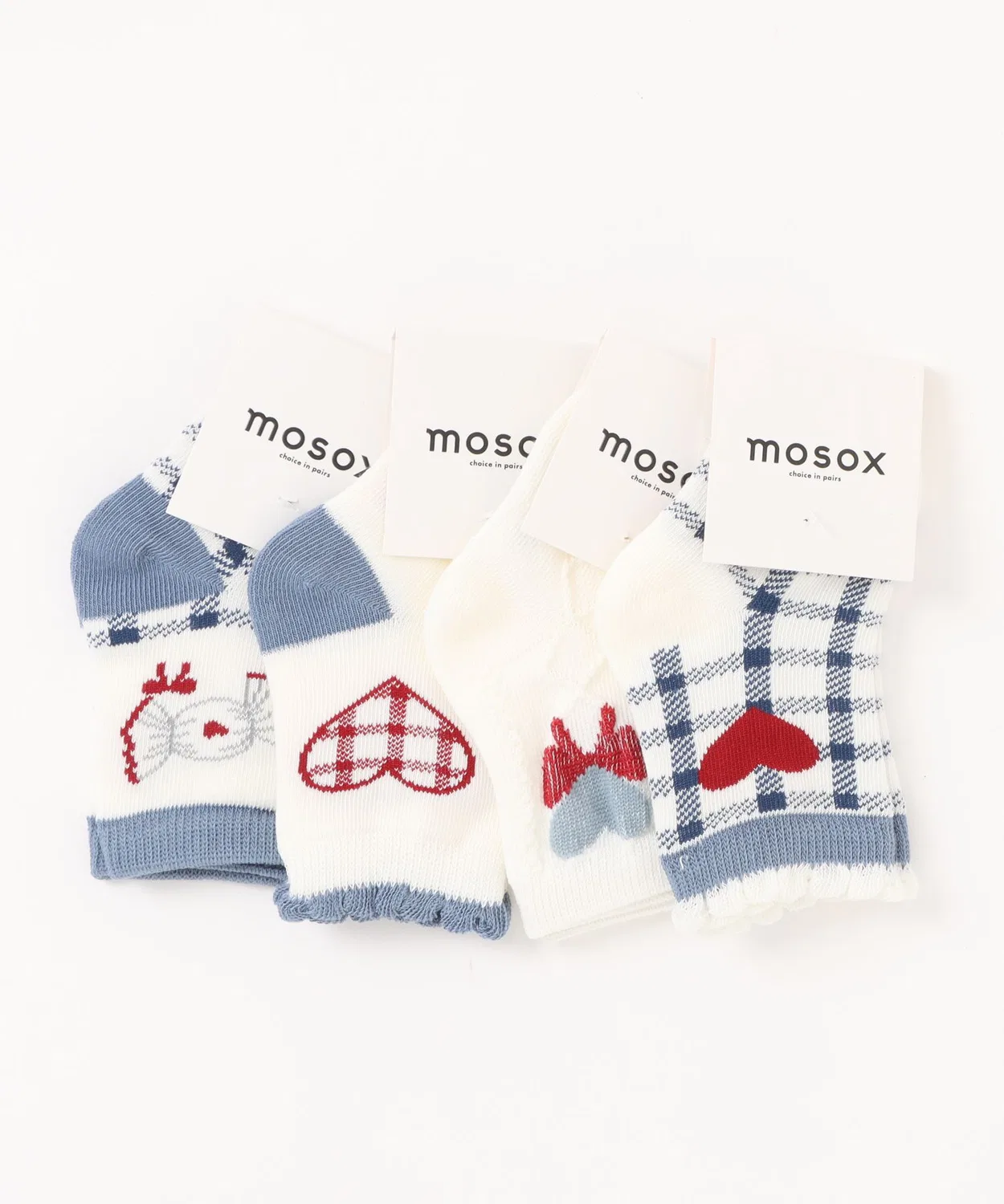 Детские носки с принтом, комплект из 4 пар, mosox, Blue — фото 2