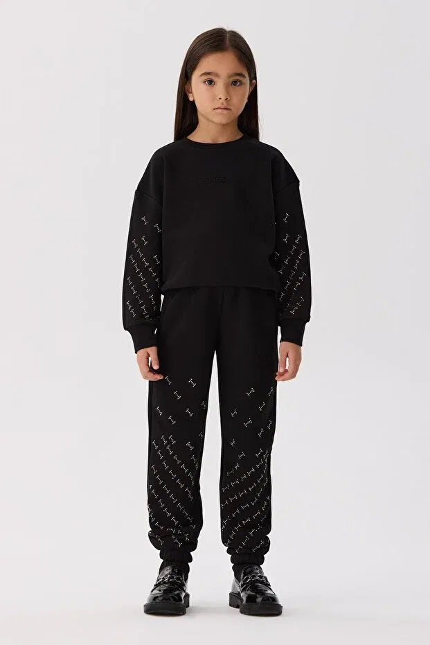 Детские спортивные штаны для девочек с длинным рукавом Iceberg, Black