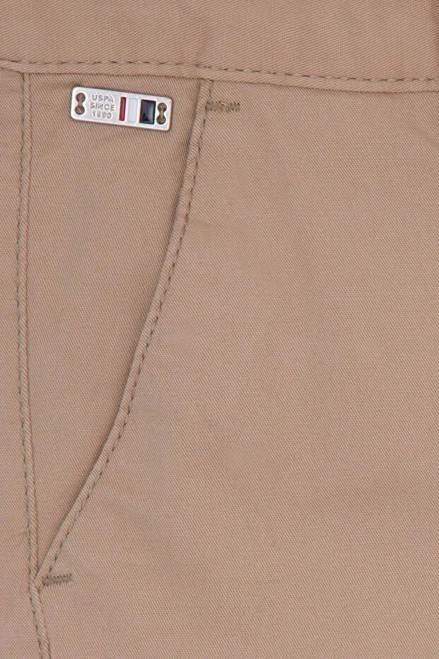 Детские брюки для мальчиков прямые с заниженной талией U.S. Polo Assn., Sand — фото 3