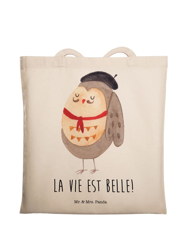 

Mr. & Mrs. Panda Сумка с изображением совы, Франция, с надписью кремового цвета