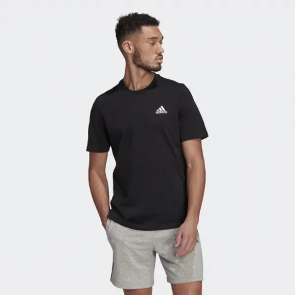 Футболка классическая, Adidas Performance, черная — фото 3