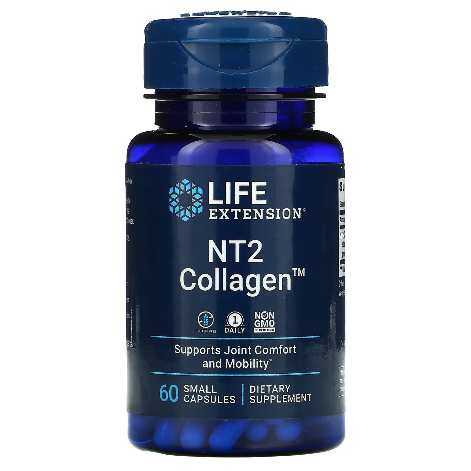 

Life Extension, NT2 Collagen, 60 маленьких капсул