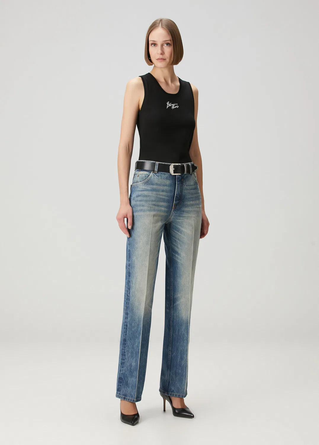 Джинсы прямого кроя Balmain, синий