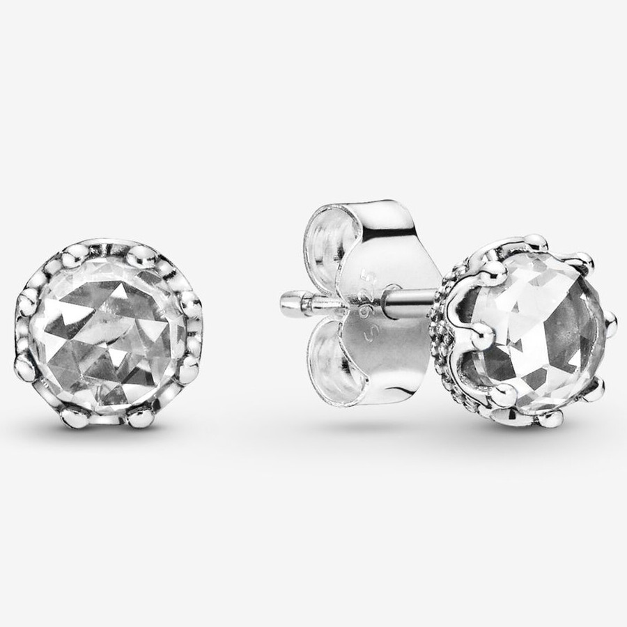 

Серьги Pandora Clear Sparkling Crown, серебро