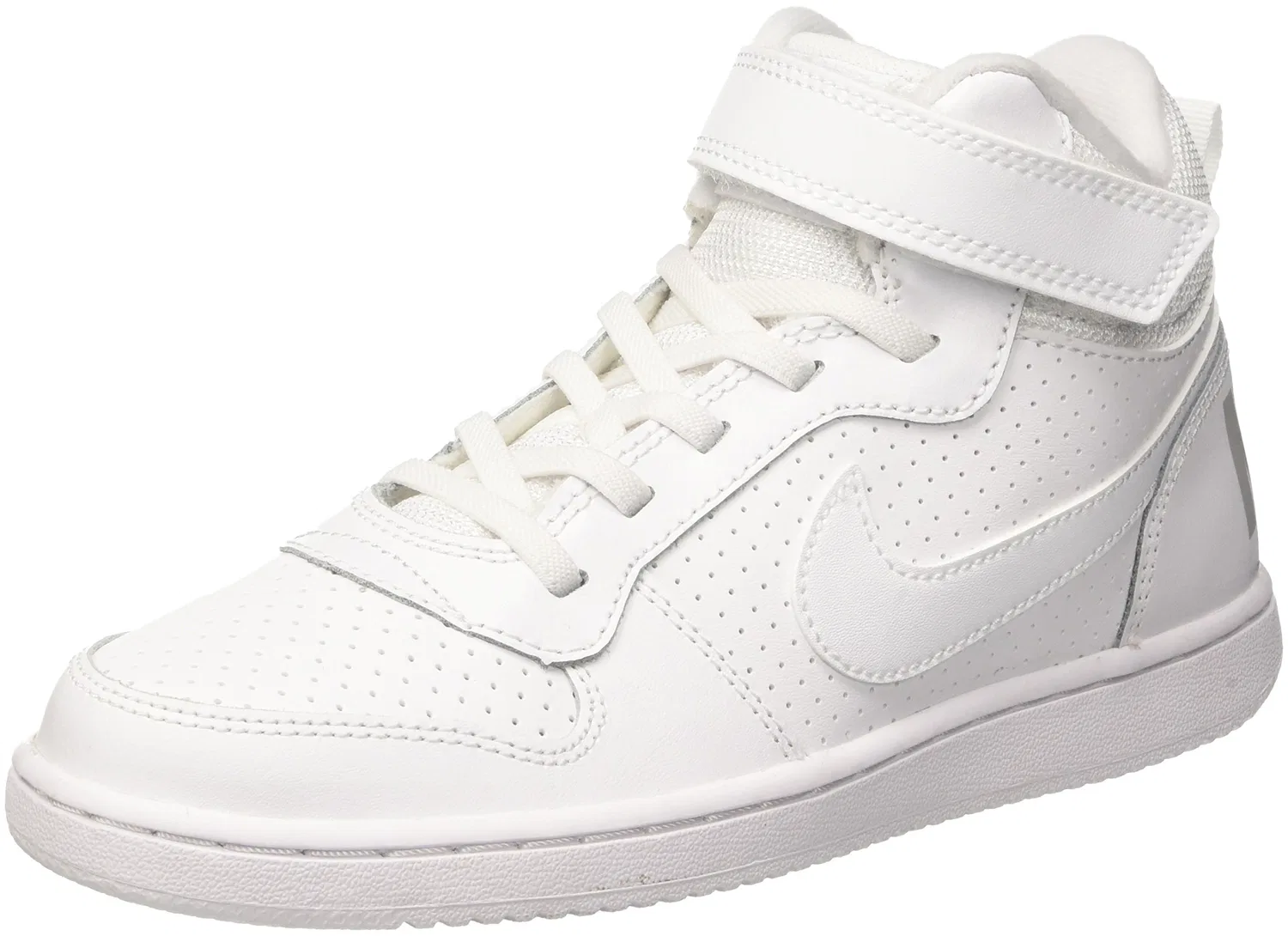 Детские баскетбольные кроссовки для мальчиков NIKE Court Borough Mid (Psv), PR PLTNM / RFLCT-SLVR-PR PLTNM-V