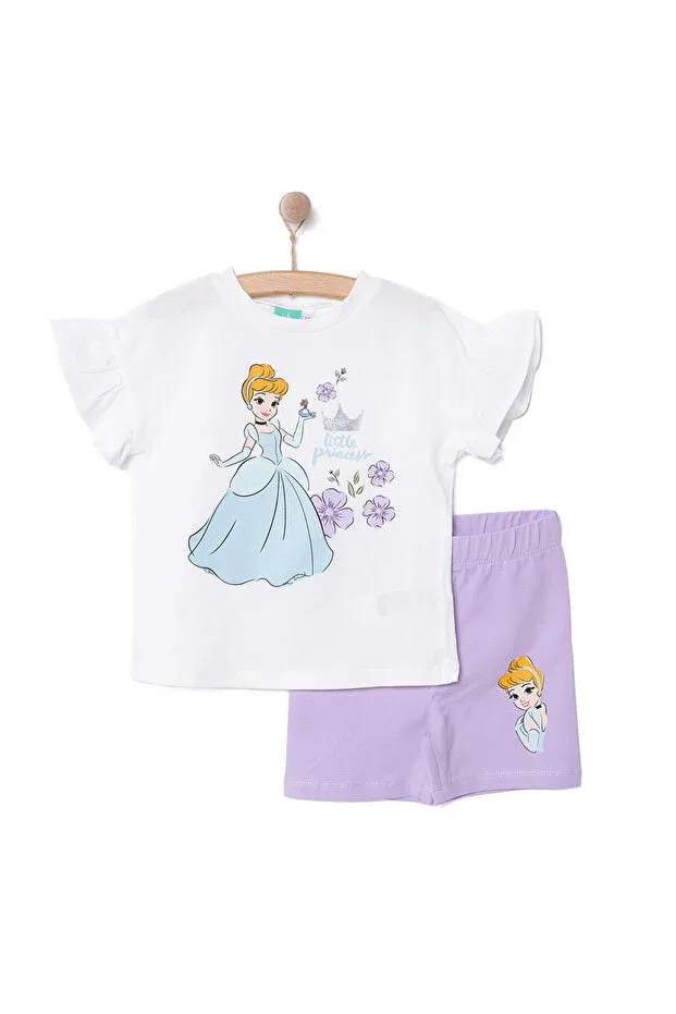 Детский комплект футболки и леггинсов с принтом Princess Disney, Белый