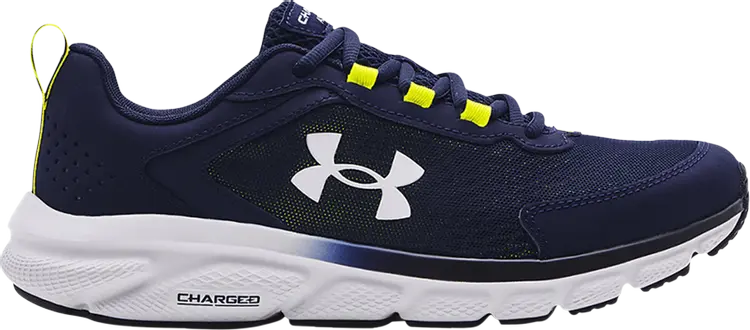 

Кроссовки Under Armour Charged Assert 9 Midnight Navy Yellow Ray, синий