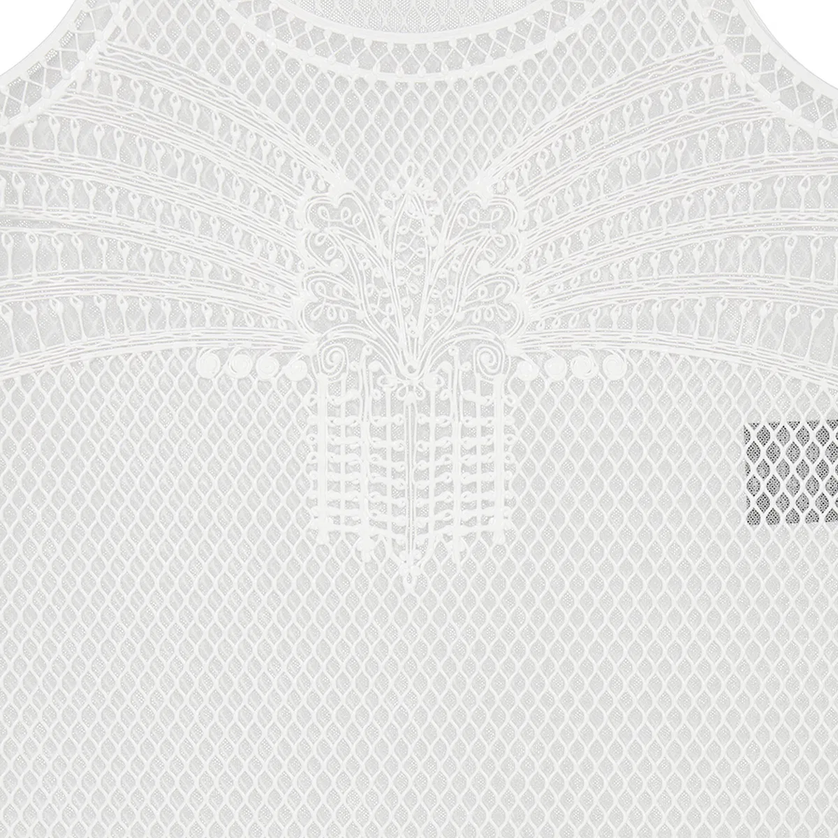 Топ-майка с кружевным принтом Ladies Silicone Lace Tank Top Burberry, White — фото 4