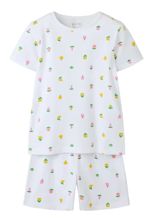 Пижамный комплект с принтом Pyjamas short sleeved Two Soon, Bright White, белый — фото 4
