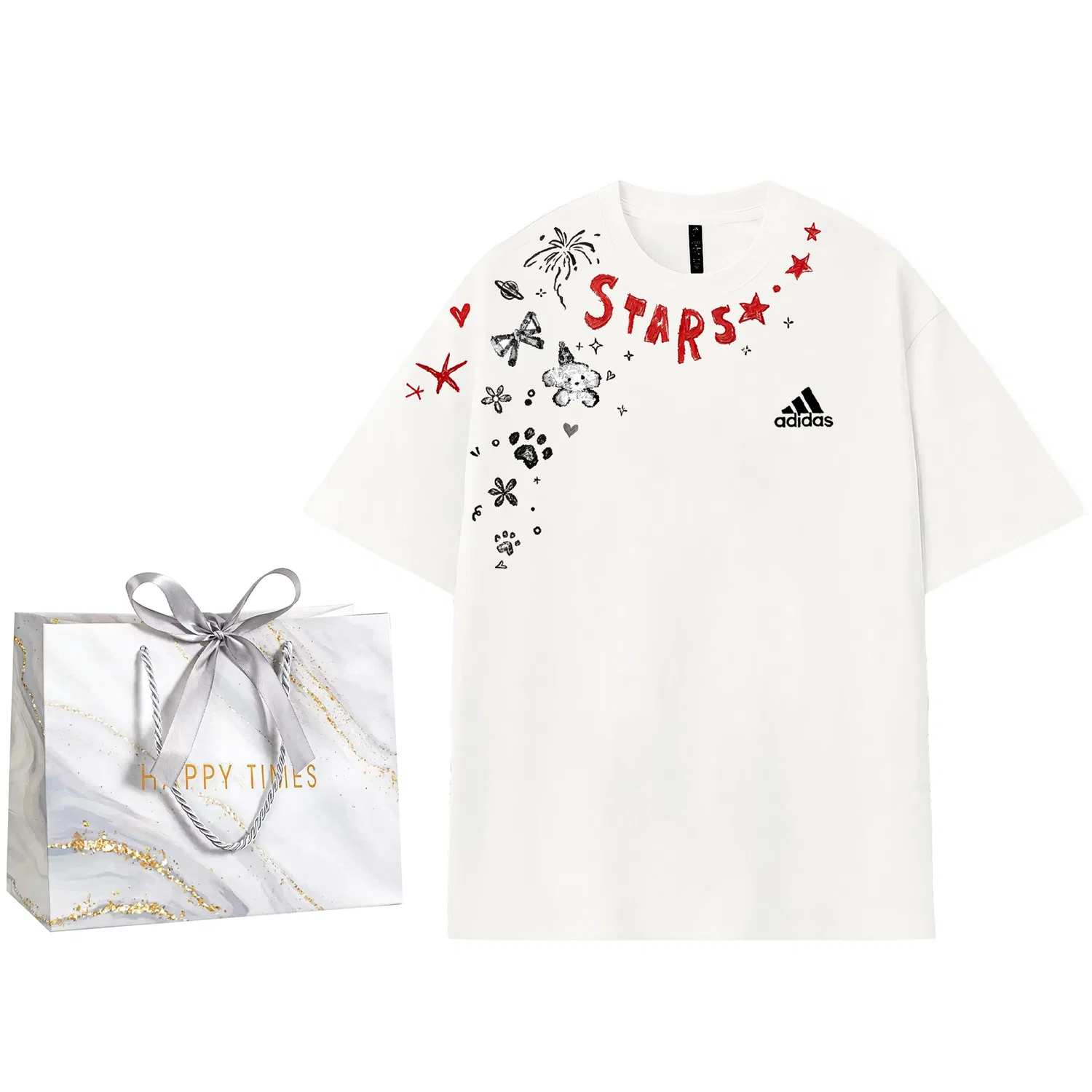 Женская футболка с коротким рукавом Adidas MUST HAVES, Ecru (Random Shopping Bag)