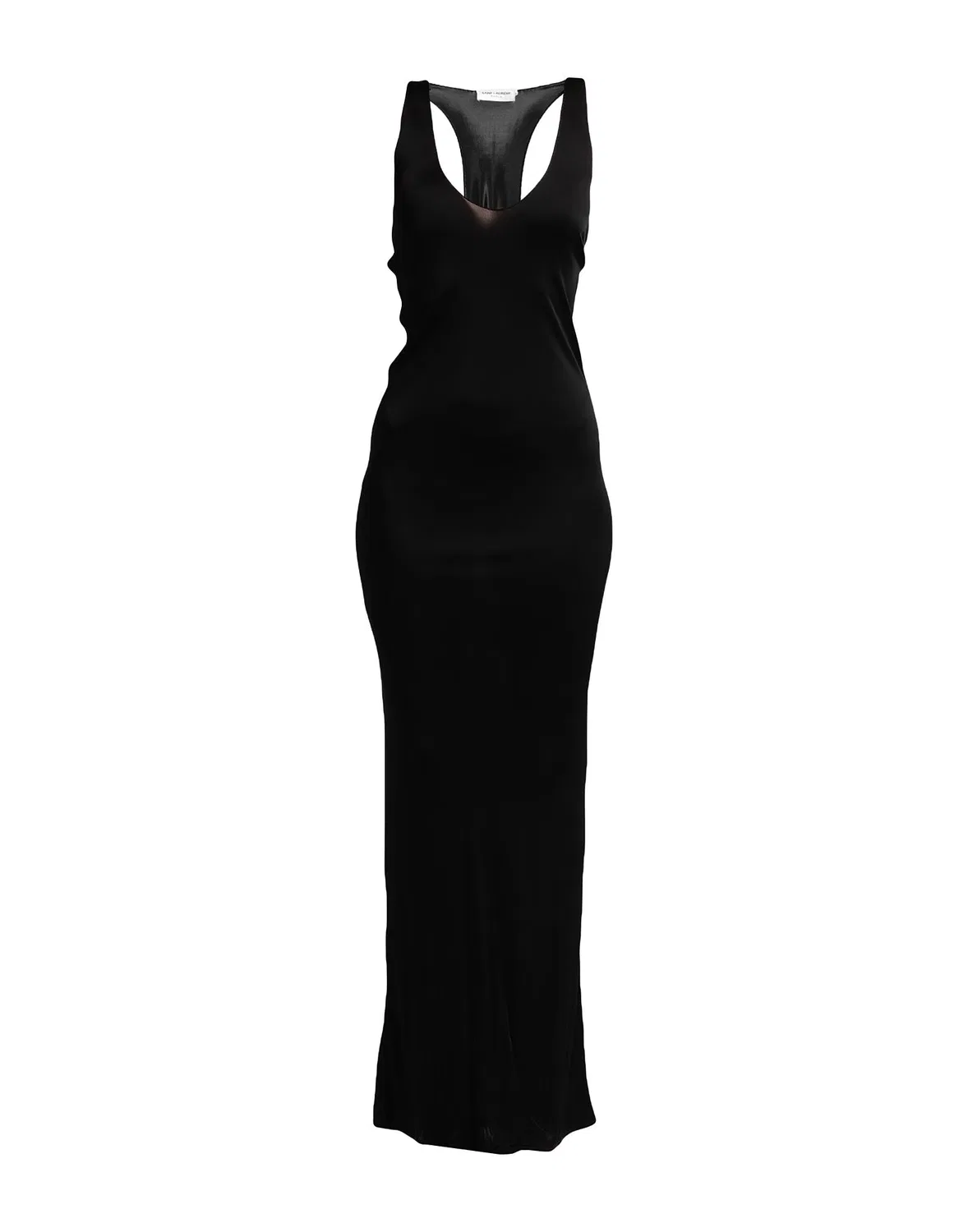 Женское платье-бодикон из вискозы Saint Laurent, черный