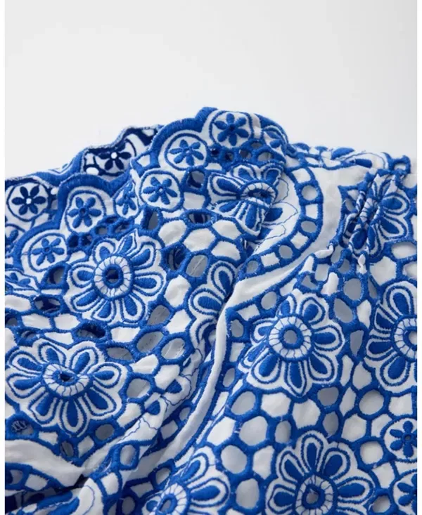 Детское платье для девочек с длинным рукавом Marlo Kids, Royal Blue — фото 4