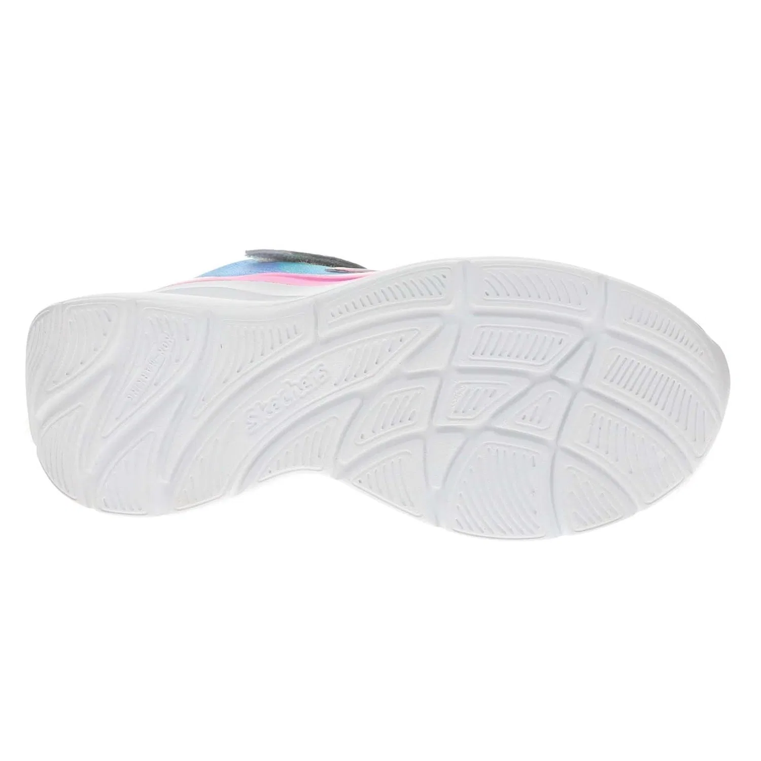Детские кроссовки для девочек с принтом Aloha Dream Skechers, Silver Multicoloured — фото 4