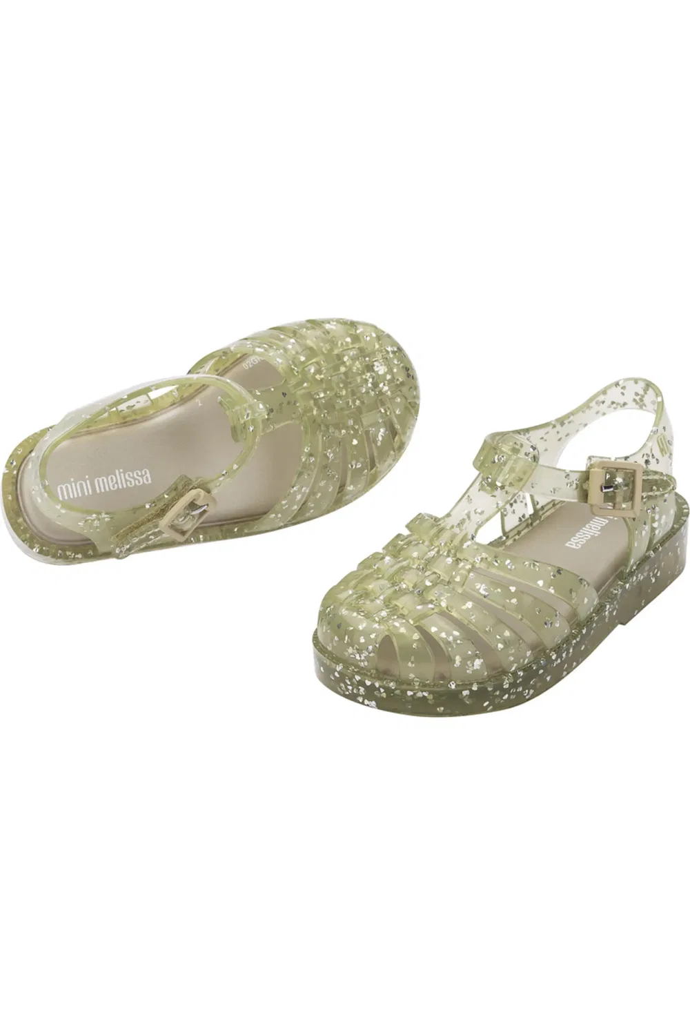 Сандалии детские рыбацкие на пряжке Possession Mini Melissa, Glitter Yellow — фото 3