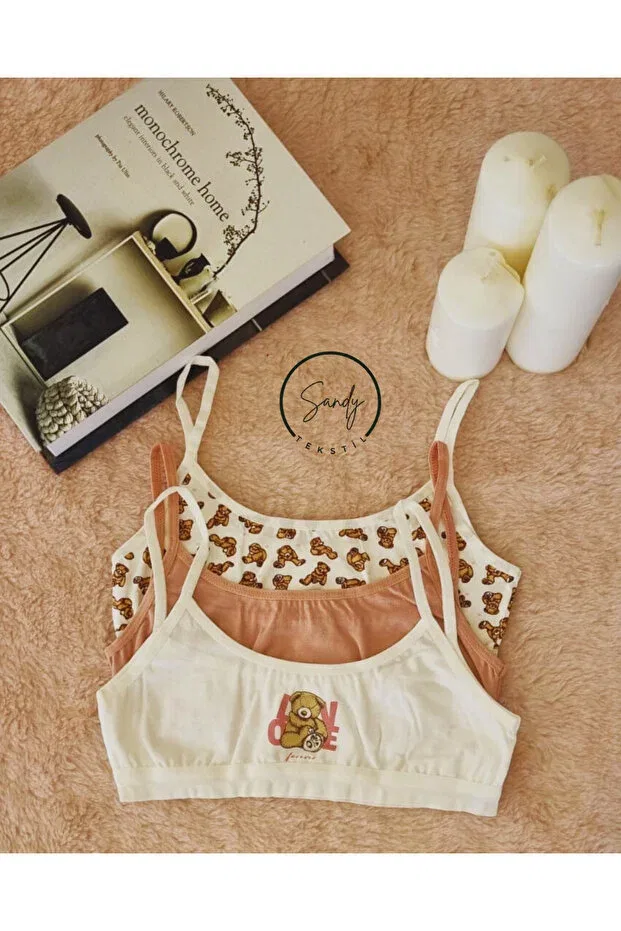 Детское бюстье для девочек с принтом Sandy Koza Soft, White Bear Ted