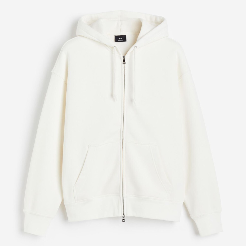 

Толстовка H&M Oversized Fit Hooded, белый