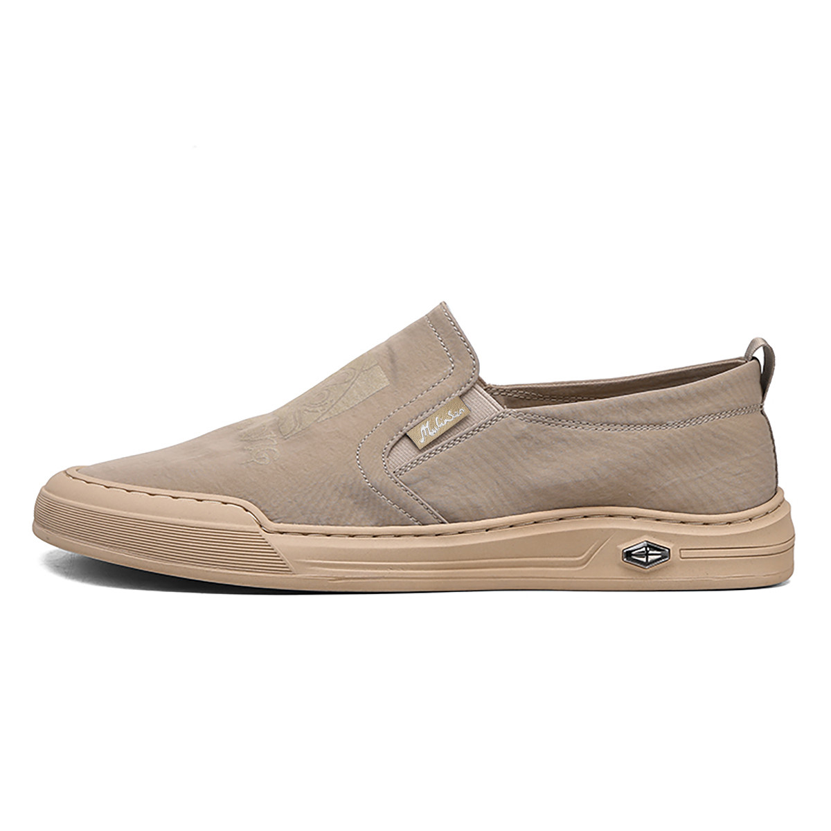 

Mulinsen Кроссовки Canvas мужские низкие бежевые, цвет Beige