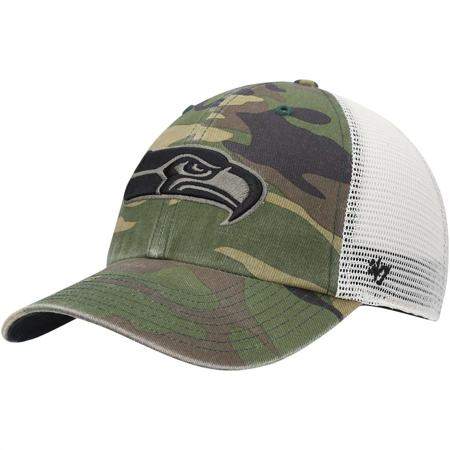 

Мужская камуфляжная кепка '47 Seattle Seahawks Branson Clean Up Trucker