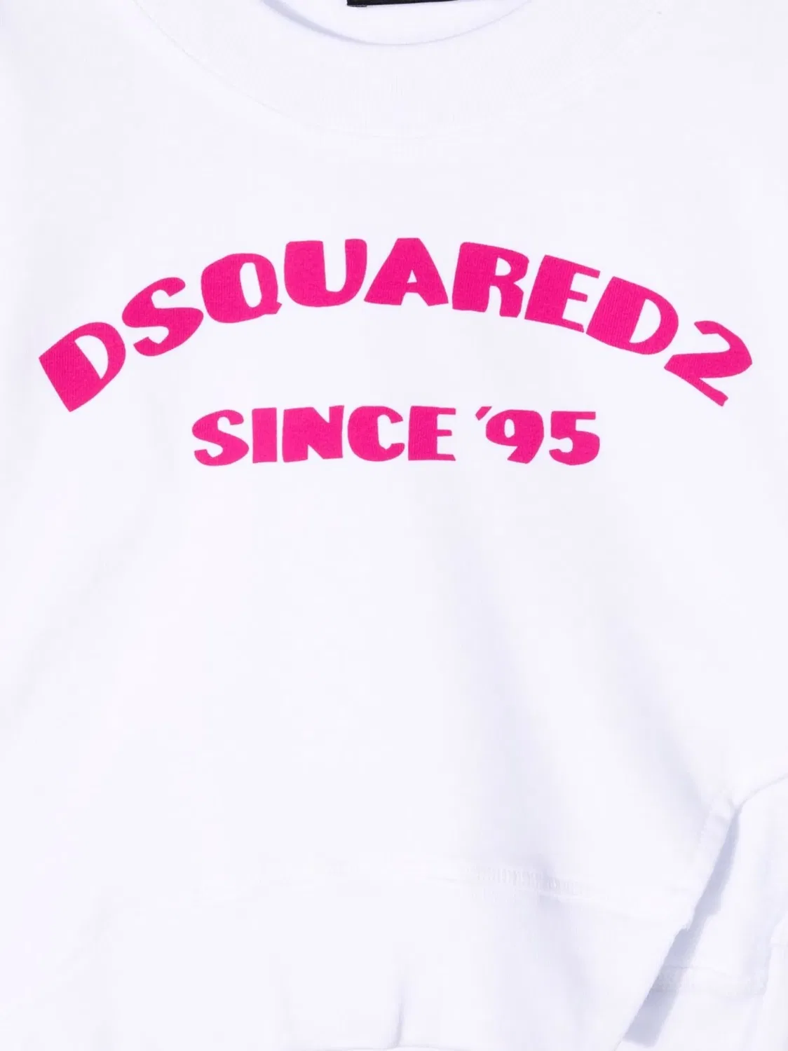 Свитшот с боковыми разрезами и логотипом DSQUARED2, белый — фото 3