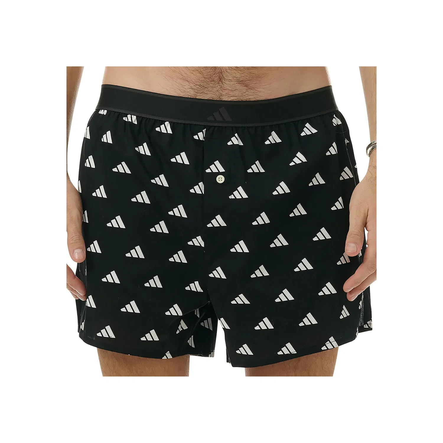 Мужские боксеры из мягкой ткани Adidas Originals, Black/White — фото 4
