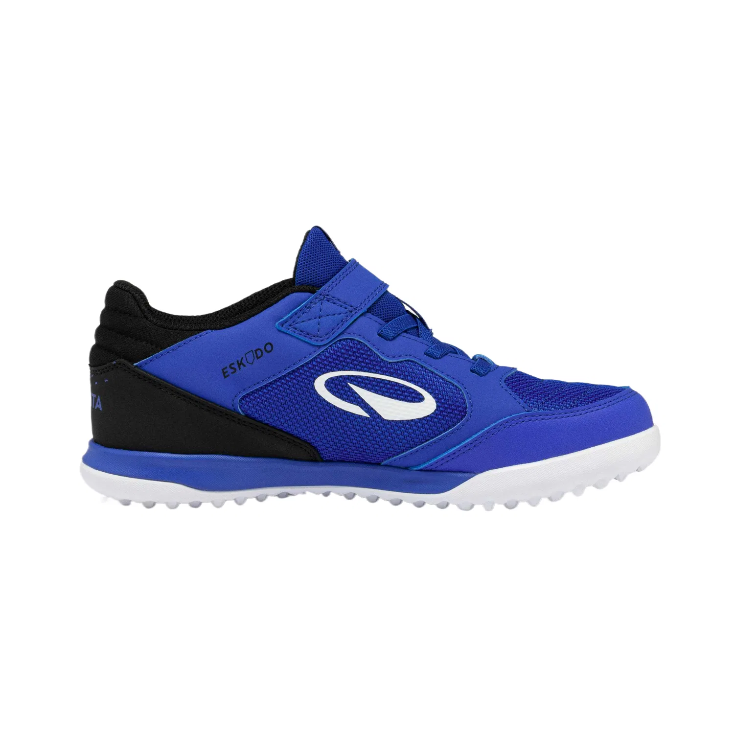 Детские футбольные бутсы низкие дышащие из полиэстера DECATHLON, Bright Indigo/Black — фото 3