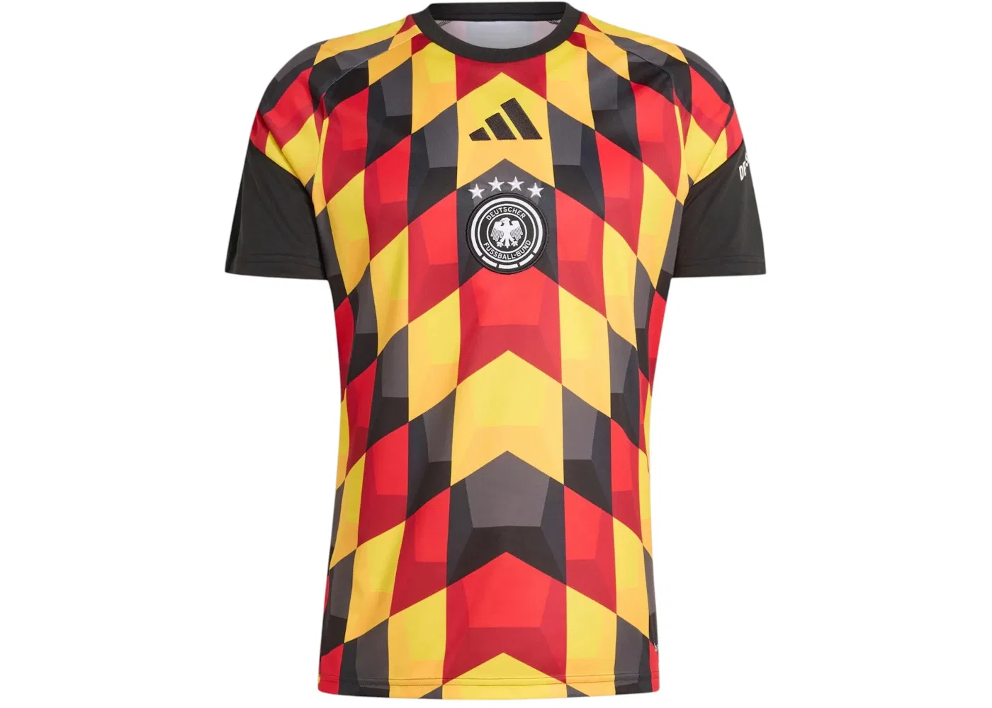 Мужская футболка с длинным рукавом Adidas Germany 26 Home Pre Match Jersey, Black/Team Yellow