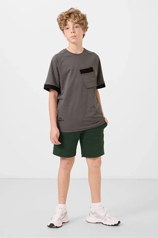Детские шорты для мальчиков текстурированные Tommy Life, Pine Green