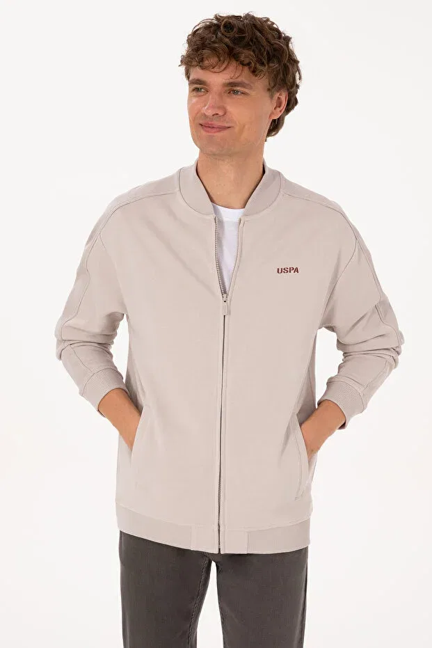 Мужской кардиган с длинным рукавом U.S. Polo Assn., Stone