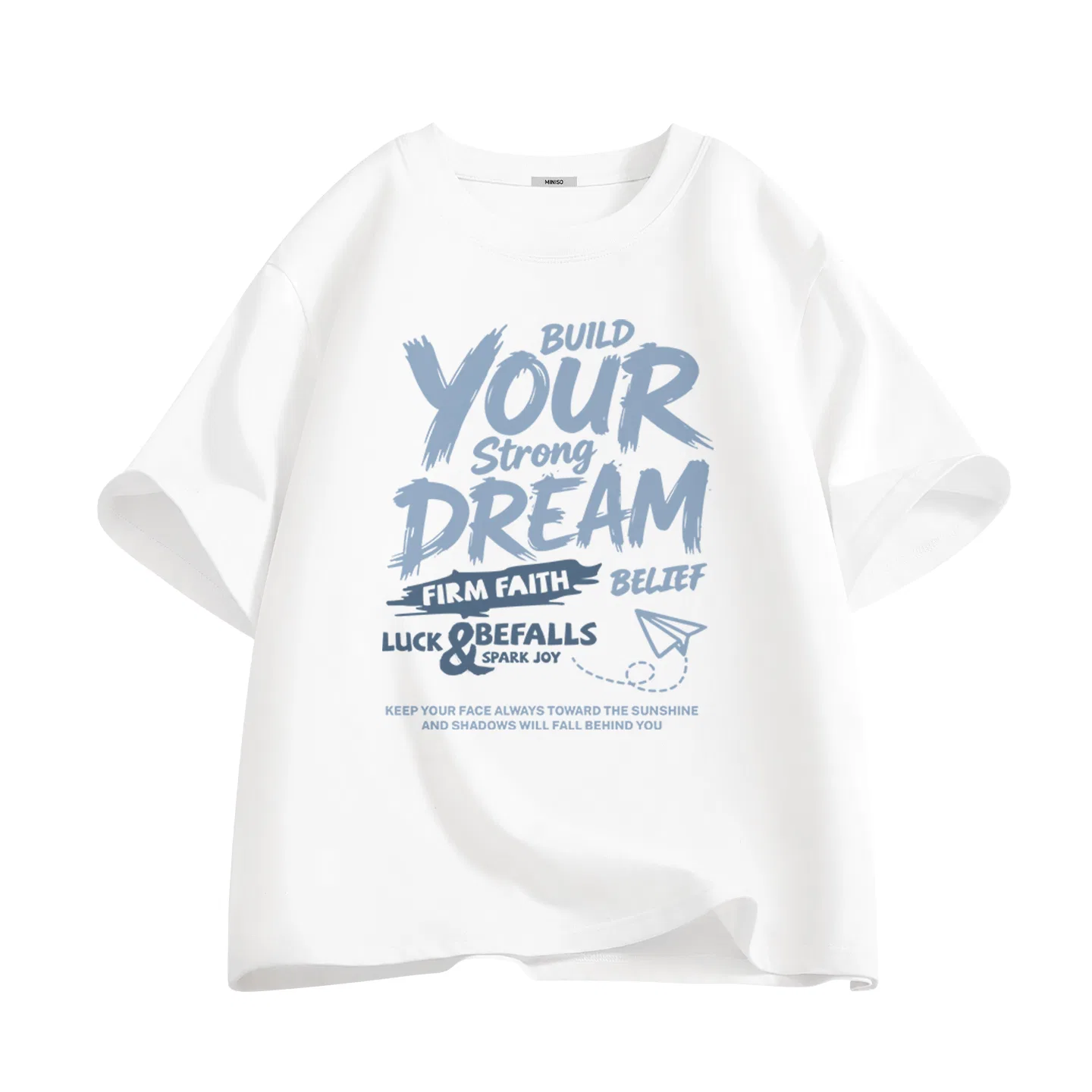 Детская футболка с защитой от солнца MINISO, Sea Blue (Mb Graffiti Crackle) — фото 4