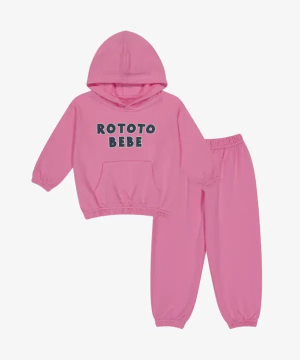 Костюм из двух предметов, с символикой, Rototobebe, розовый