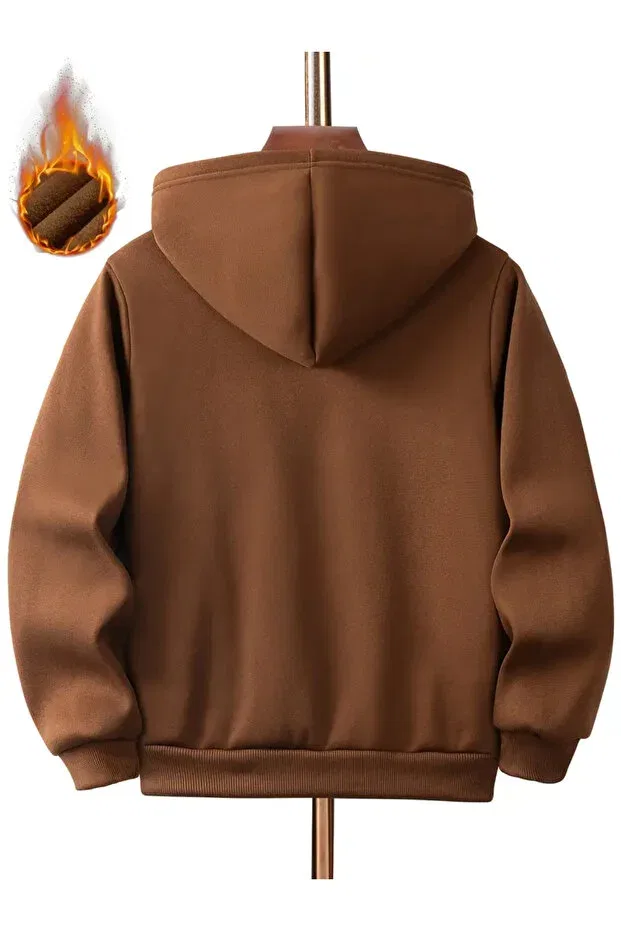 Детское пальто-кардиган на молнии Unisex Nplstore, Brown — фото 2