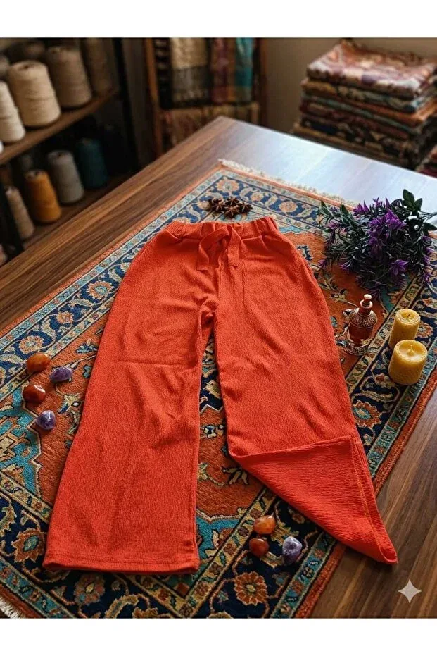 Детские брюки для девочек свободного кроя Mavolie, Orange — фото 2