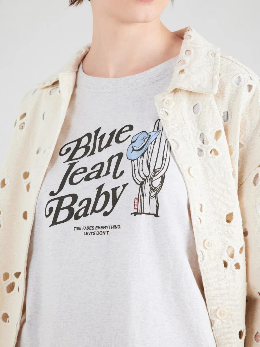 Футболка LEVI'S 'ANYDAY' светло-голубого цвета — фото 2