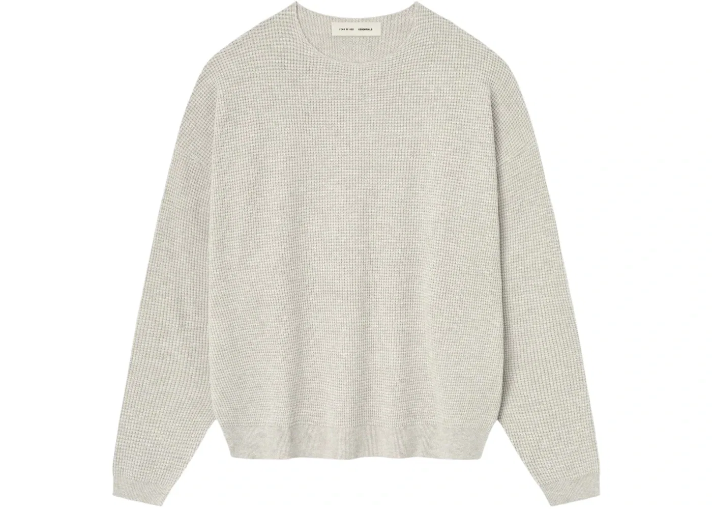 Мужской свитер с вафельным узором Fear of God Essentials, Heather Stone