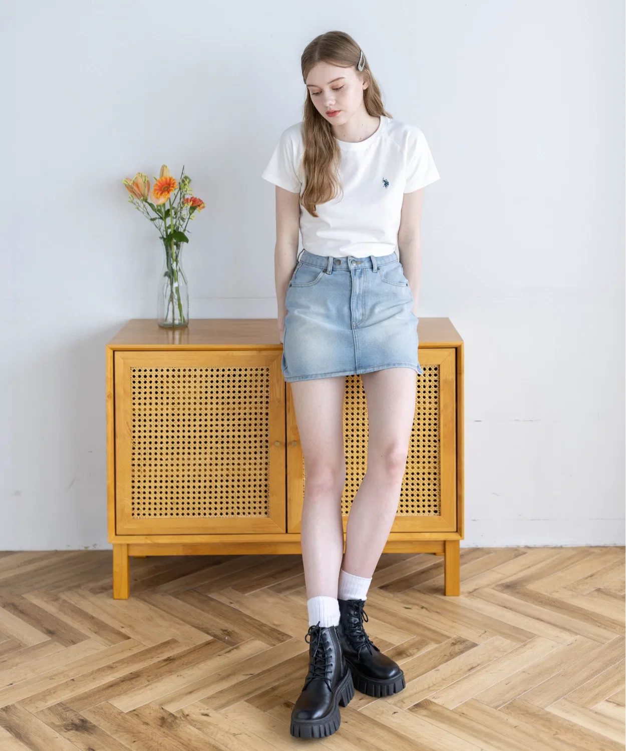 Женская футболка с принтом U.S. POLO ASSN. clear, Off White — фото 4
