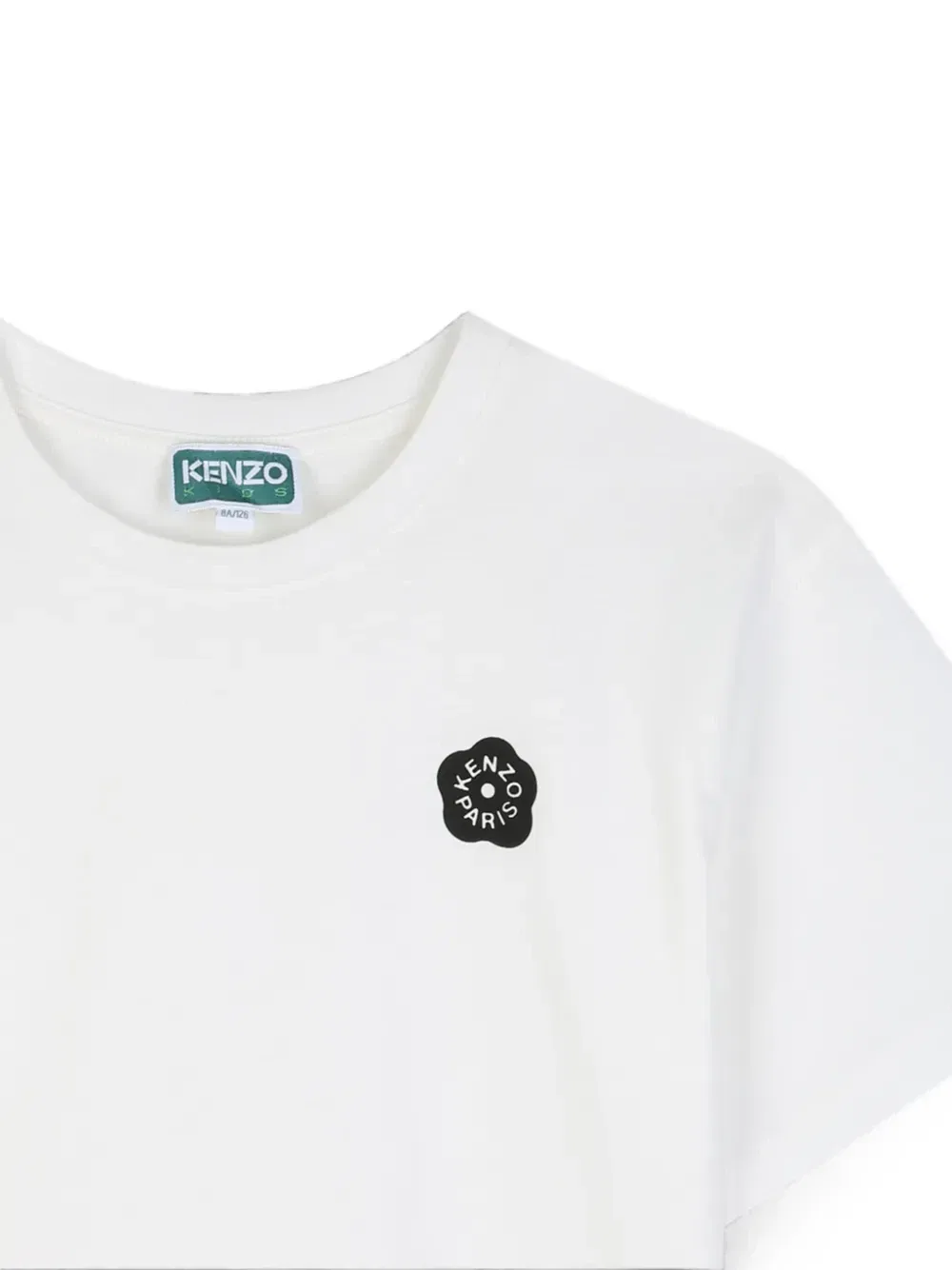 Футболка с нашивкой в виде цветка Boke Kenzo Kids, белый — фото 3