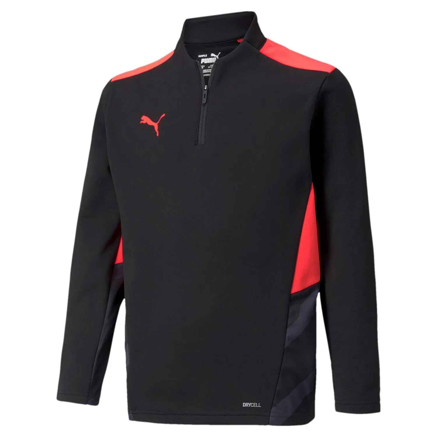 Детский тренировочный топ с четвертью-молнией individualCUP Puma, Schwarz
