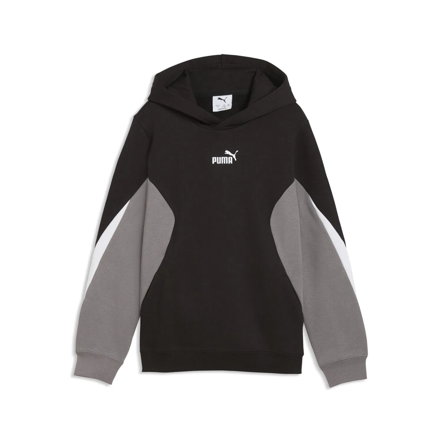 Детское худи с цветовыми блоками Essentials Colourblocked Hoodie Puma, Schwarz