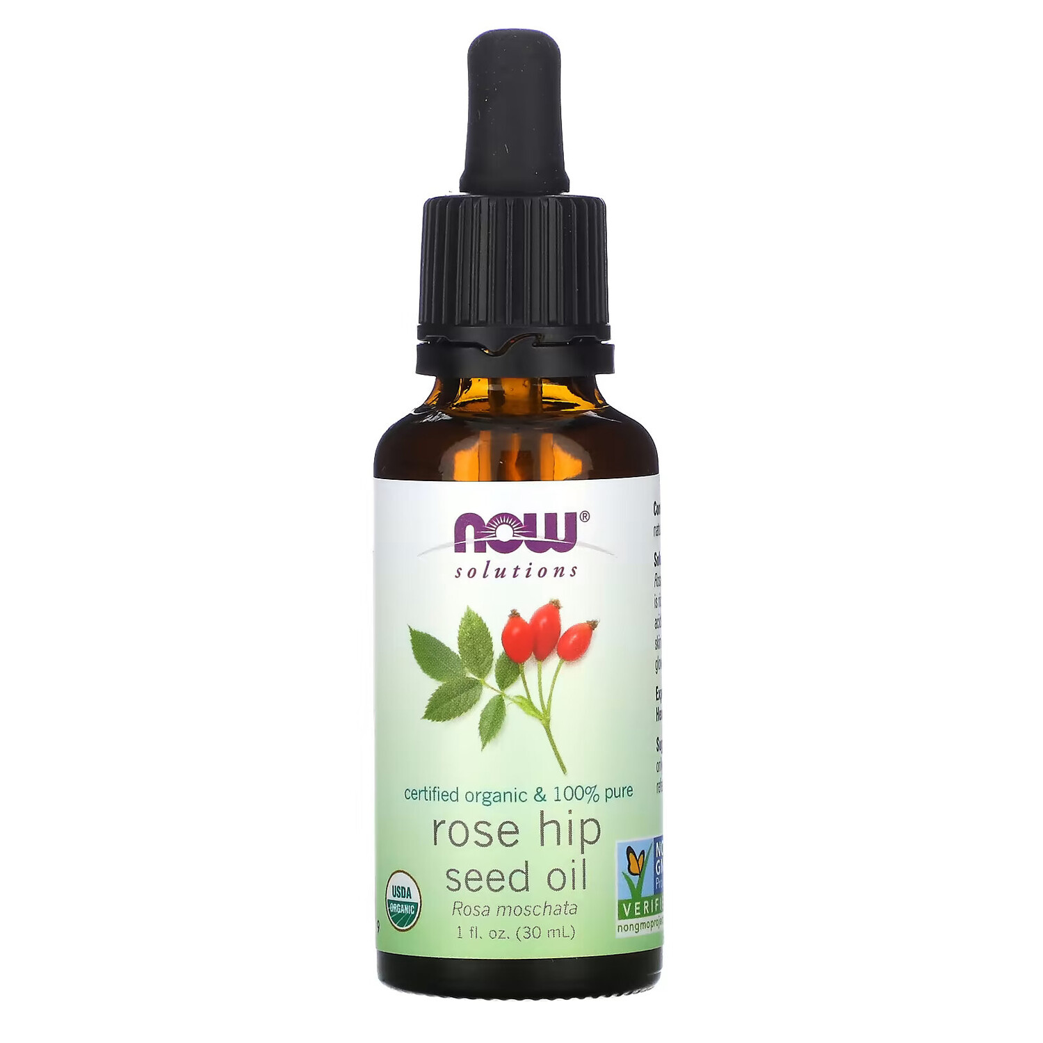 

NOW Foods, Solutions, сертифицированное органическое масло семян шиповника, 30 м