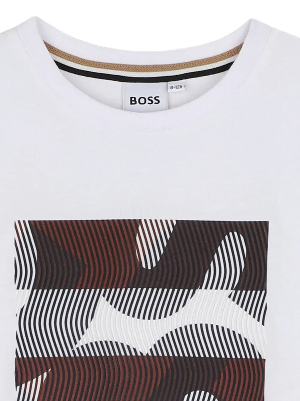 Футболка с принтом BOSS Kidswear, белый — фото 3