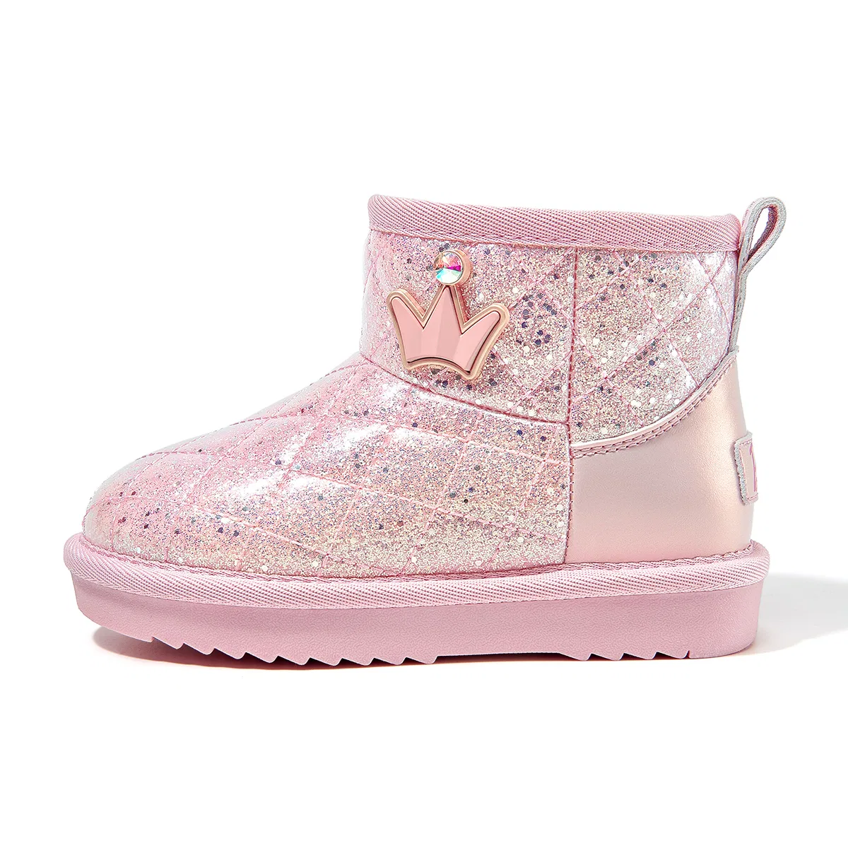 Barbie Детские зимние снежные ботинки с флисовой подкладкой, водонепроницаемые, Pink