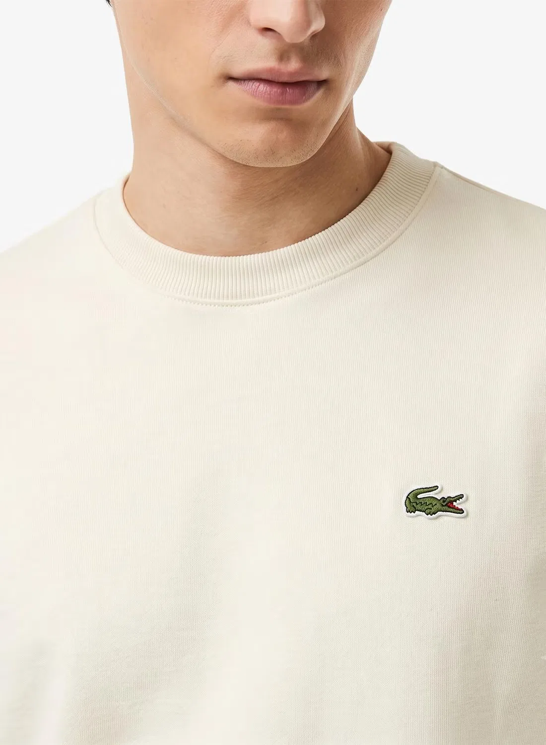 Пуловер с логотипом Lacoste, мука — фото 3