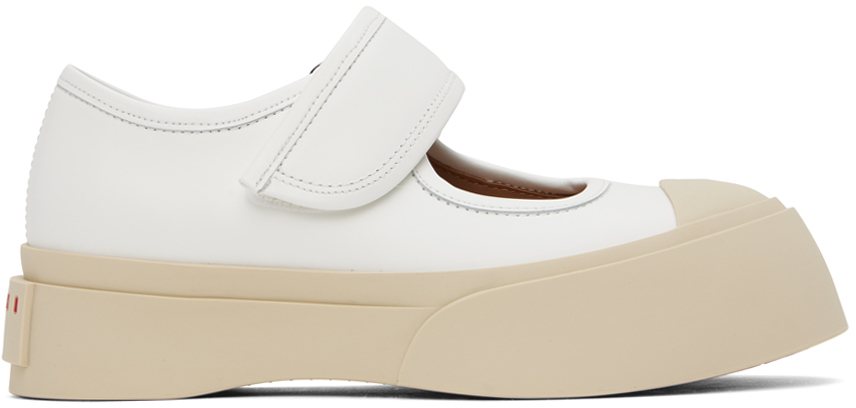 Белые балетки Мэри Джейн Marni