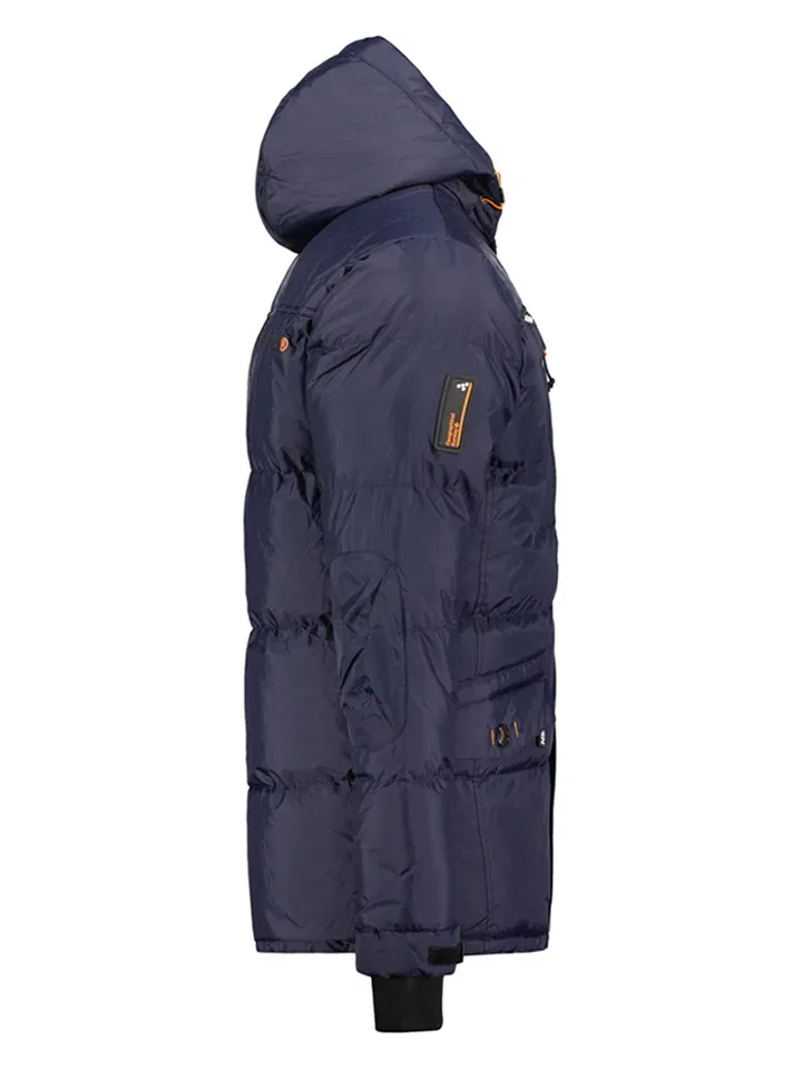 Стеганая куртка с капюшоном, Geographical Norway, темно-синий — фото 4