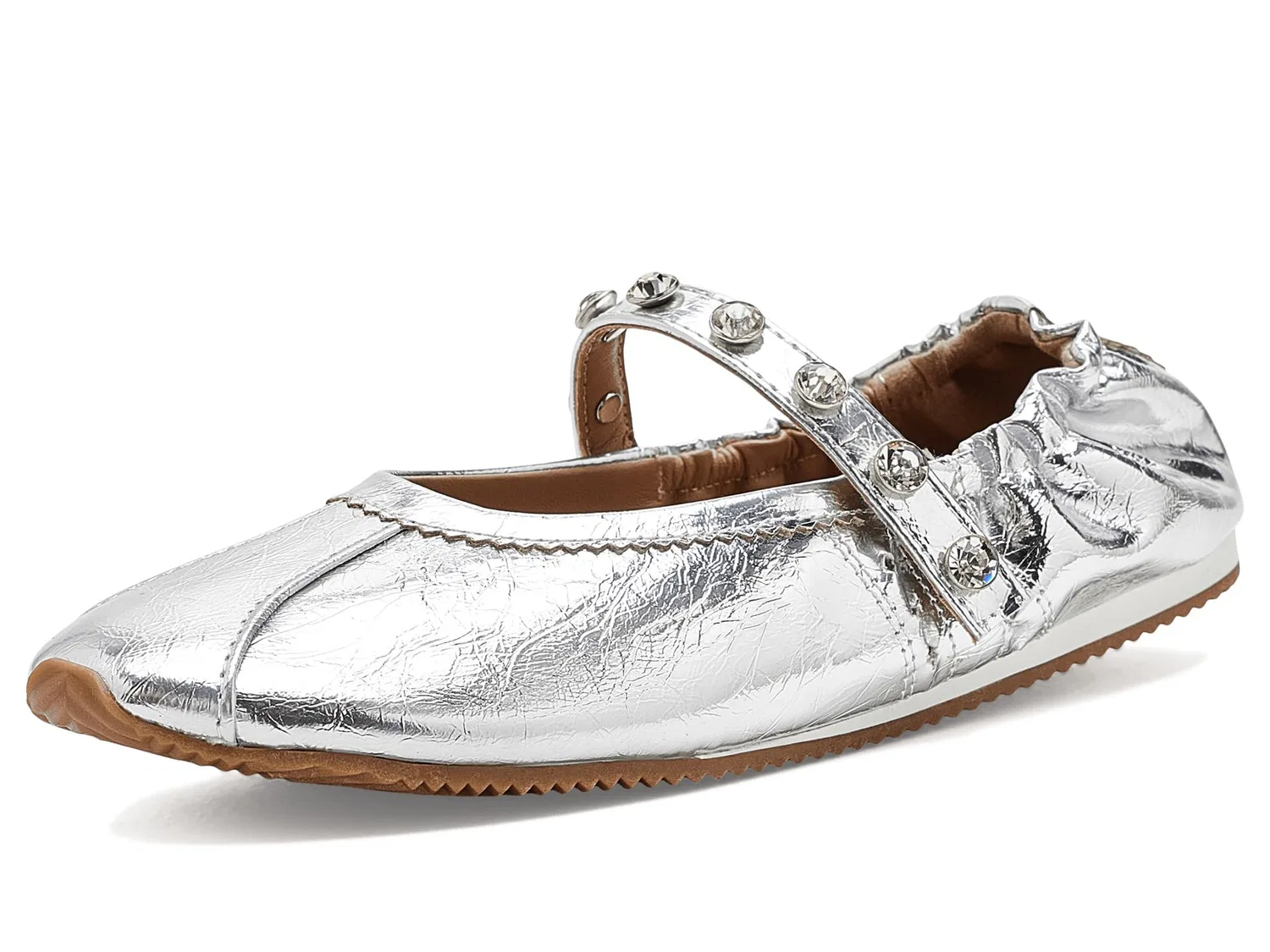 Балетки Anaya (для маленьких и больших детей) Steve Madden Kids, Silver — фото 2